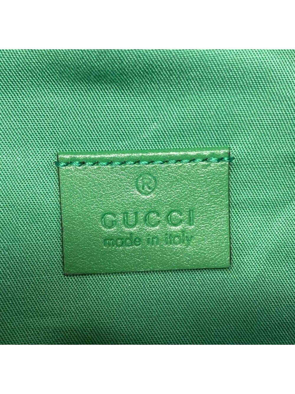 Gucci Waist Pouch Interlocking Children's Green White Leather - Picture 9 of 15